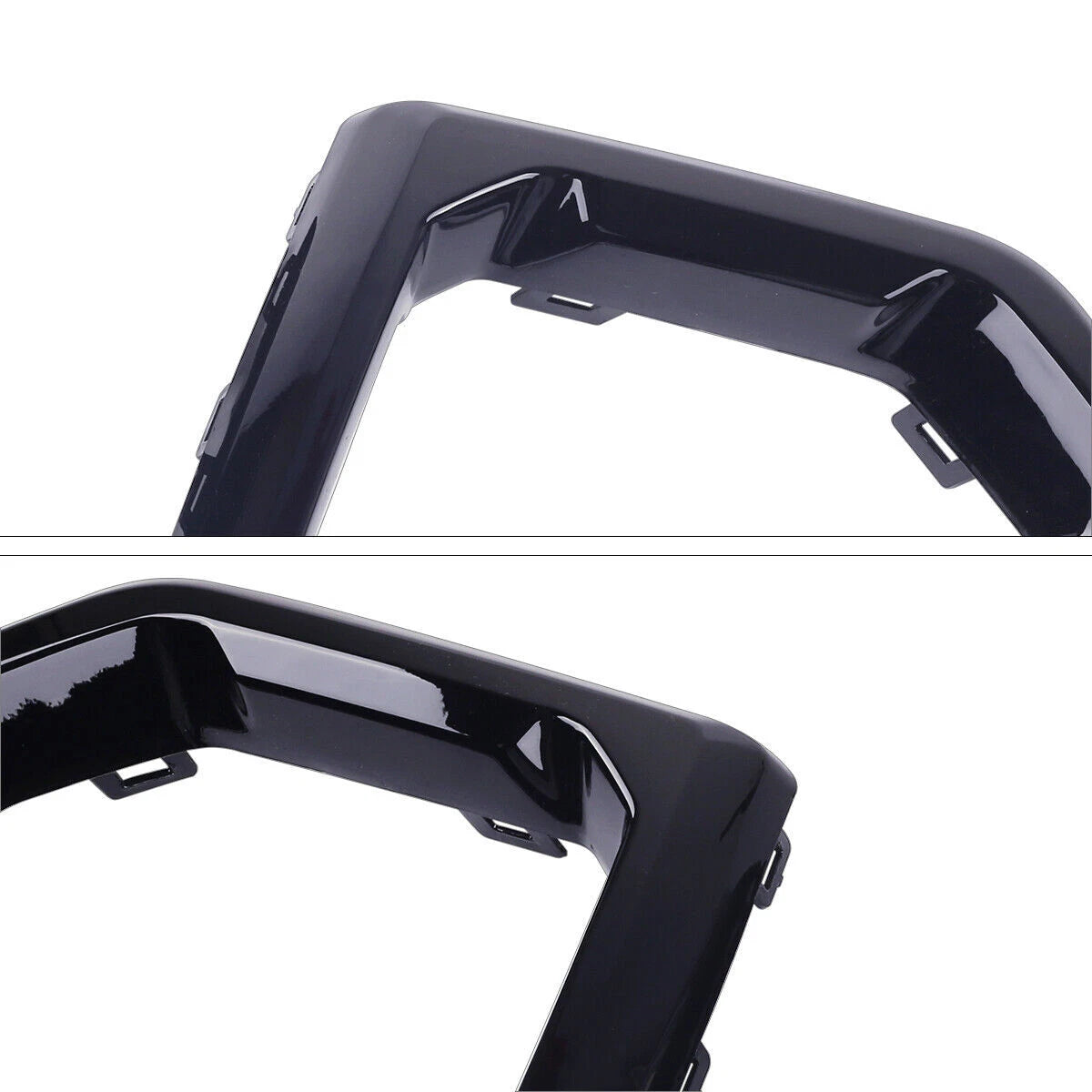 Gloss Black Front Fog Lamp Outer Bezel Cover for GMC Sierra (2019–2021)