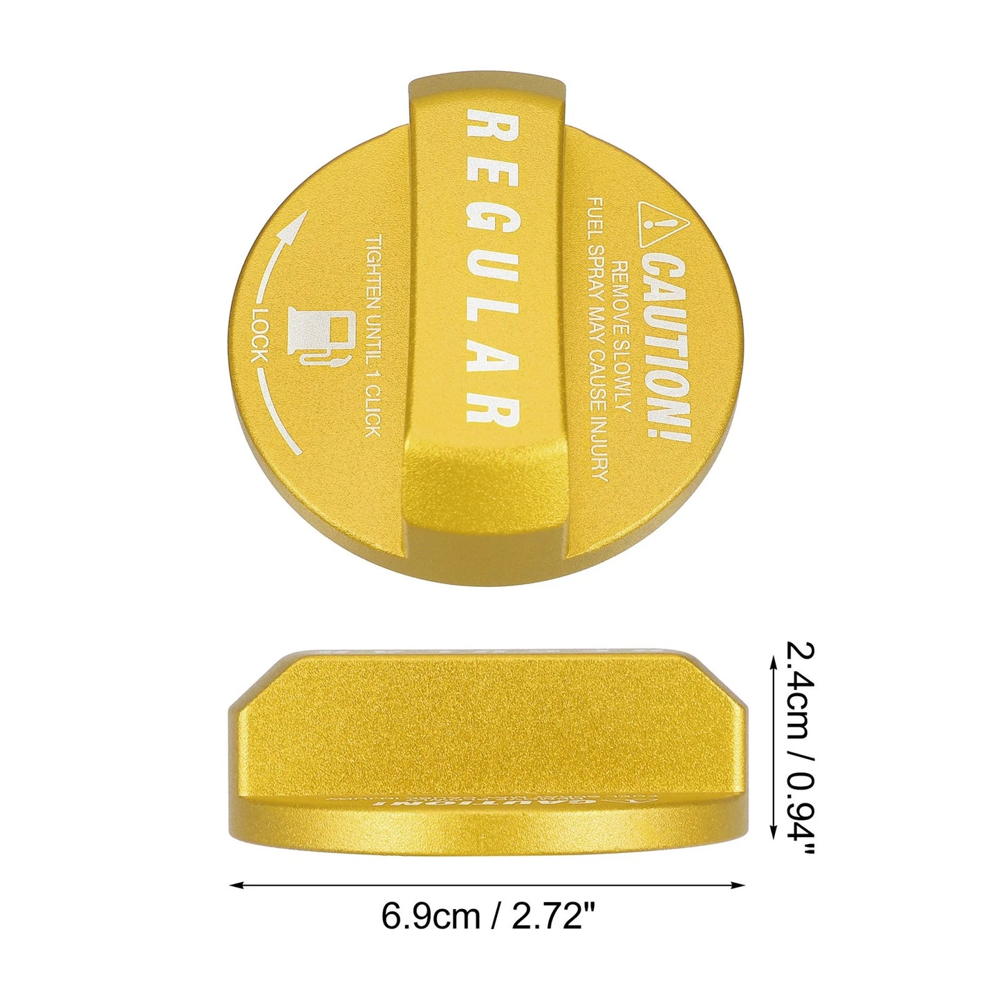 Gold Tone Fuel Tank Cap Cover for Toyota
