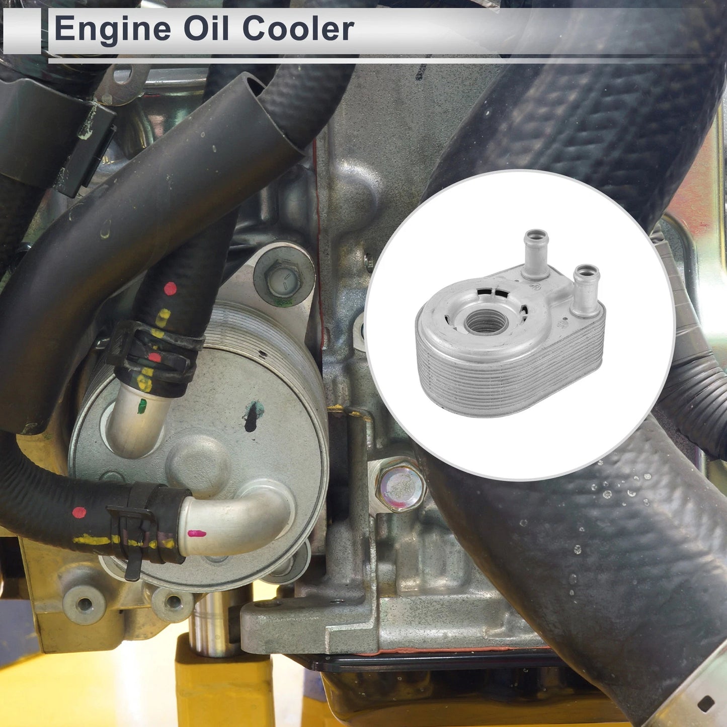 Engine Oil Cooler for Jeep (2011-2018) - 1 Set with O-ring Seals
