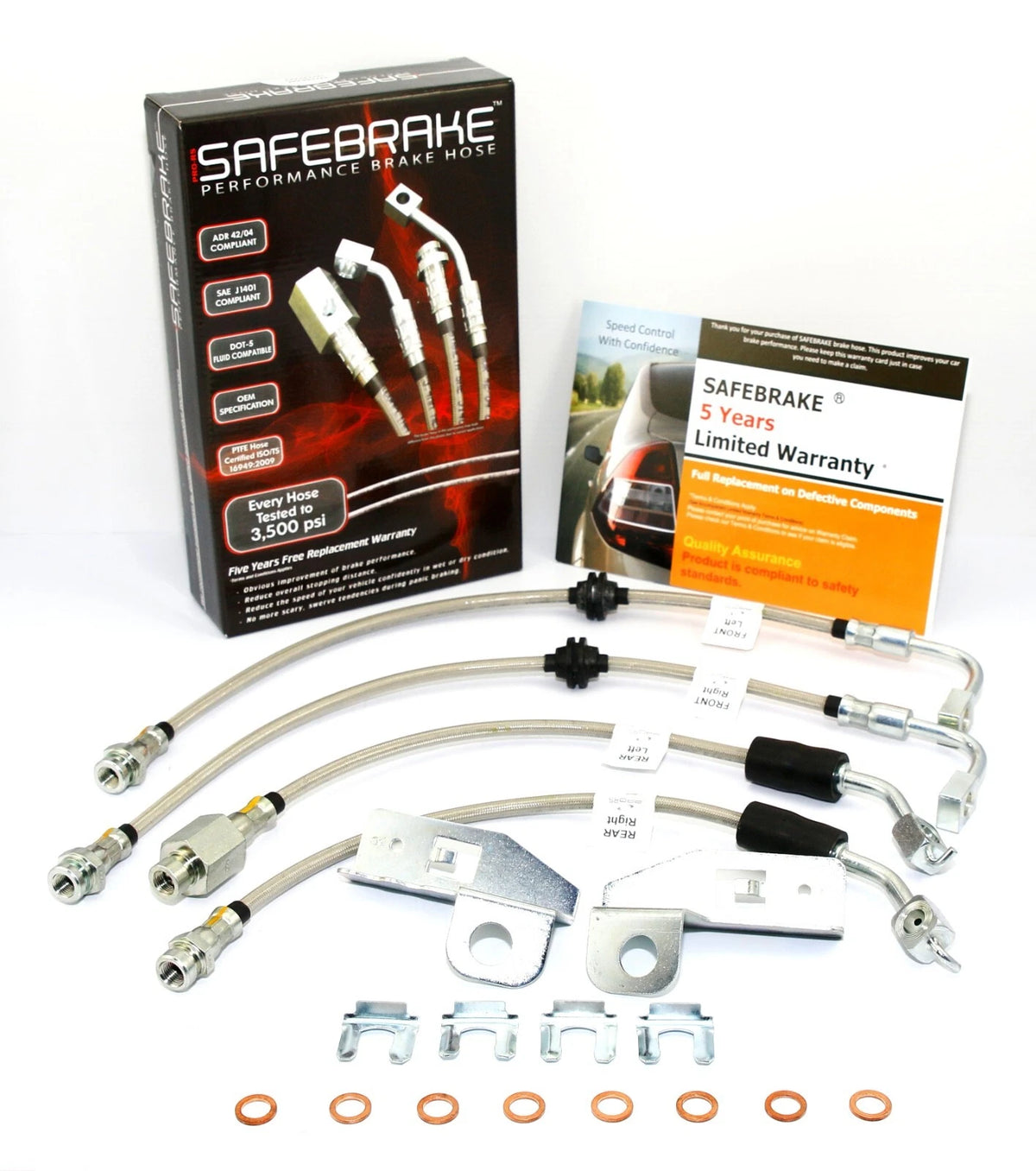Brake Line Kit for Falcon AU 2/3 Wagon/Ute (BA/BF Front, Standard Rear) (2002-2006)