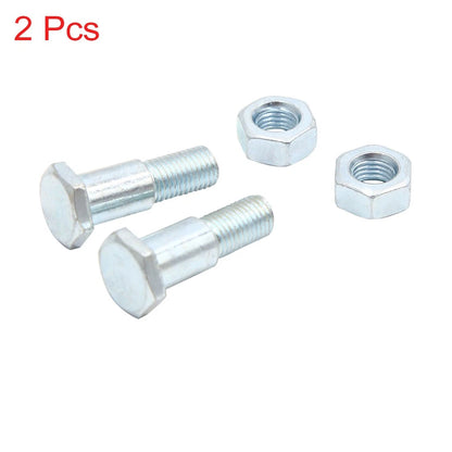 2 x M10x1.25 Kickstand Hex Screw w Nut for Honda CG125 (1978–2003)