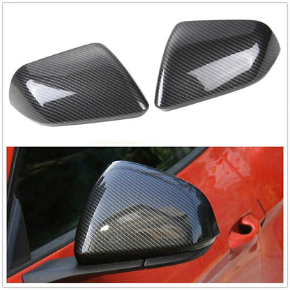 2 x Carbon Fiber Rearview Mirror Covers for Ford Mustang (2015-2022)