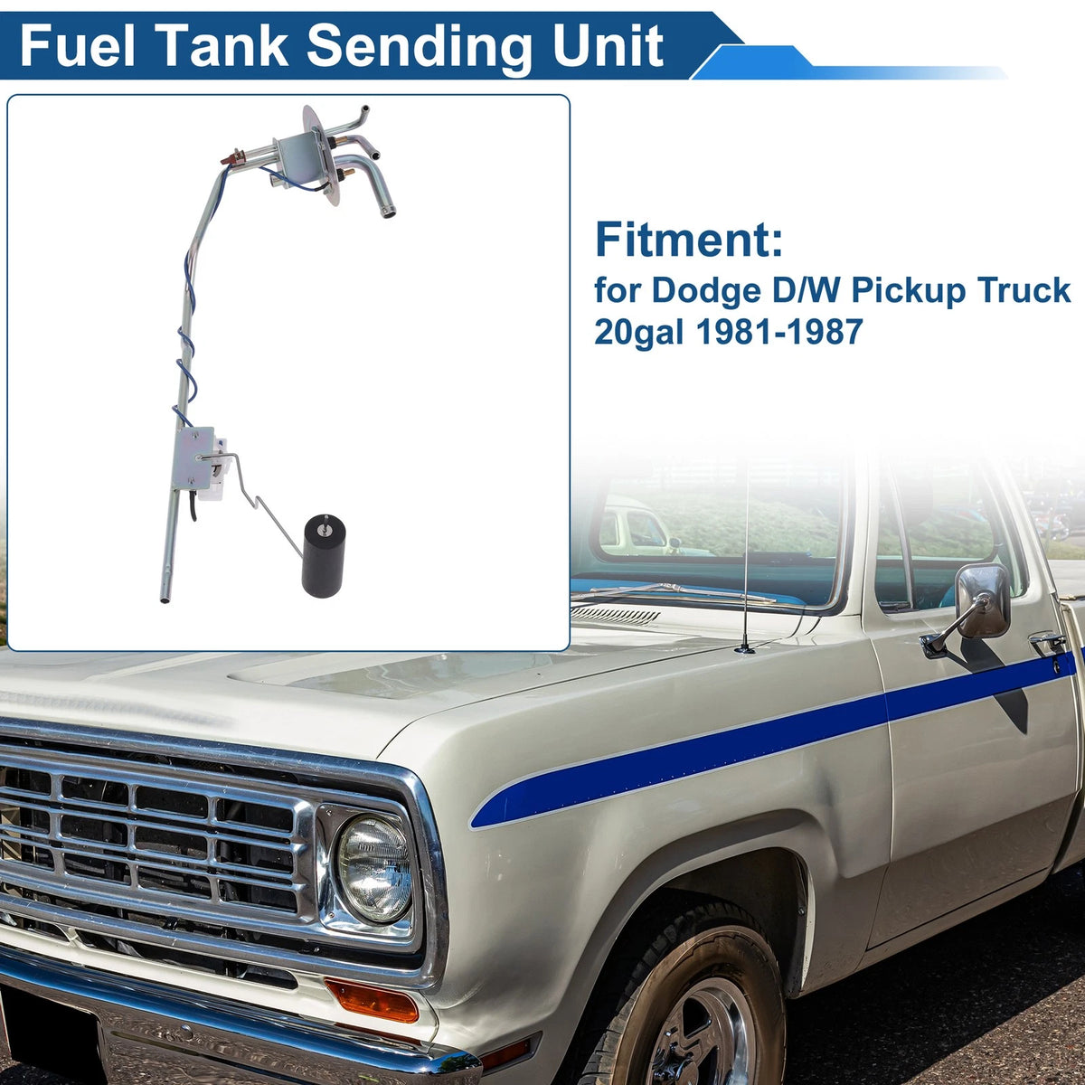 Fuel Level Sending Unit for Dodge D/W Pickup Truck 20gal (1981-1987)