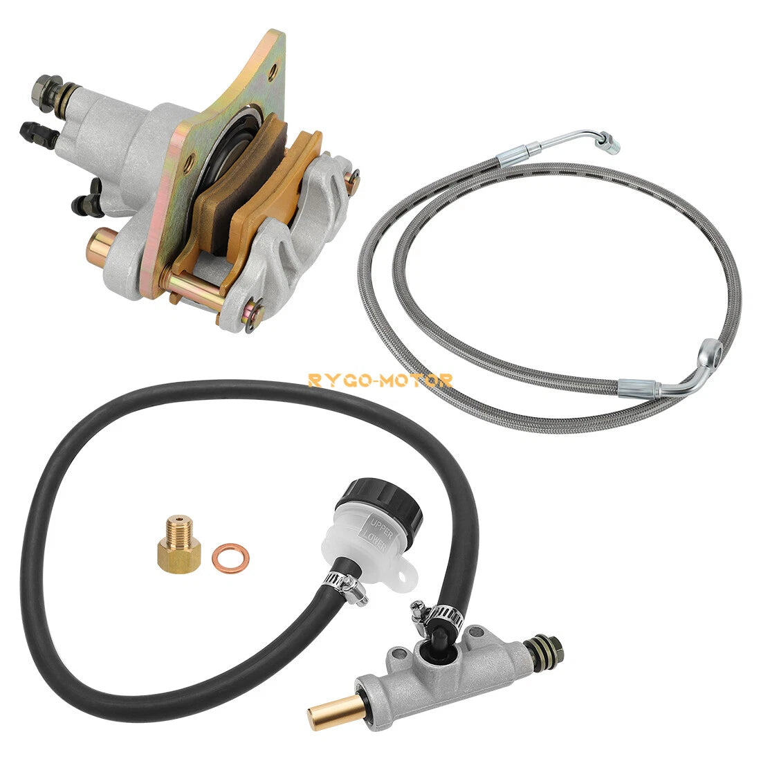 Rear Brake Caliper & Master Cylinder & Hose Line for Polaris Sportsman