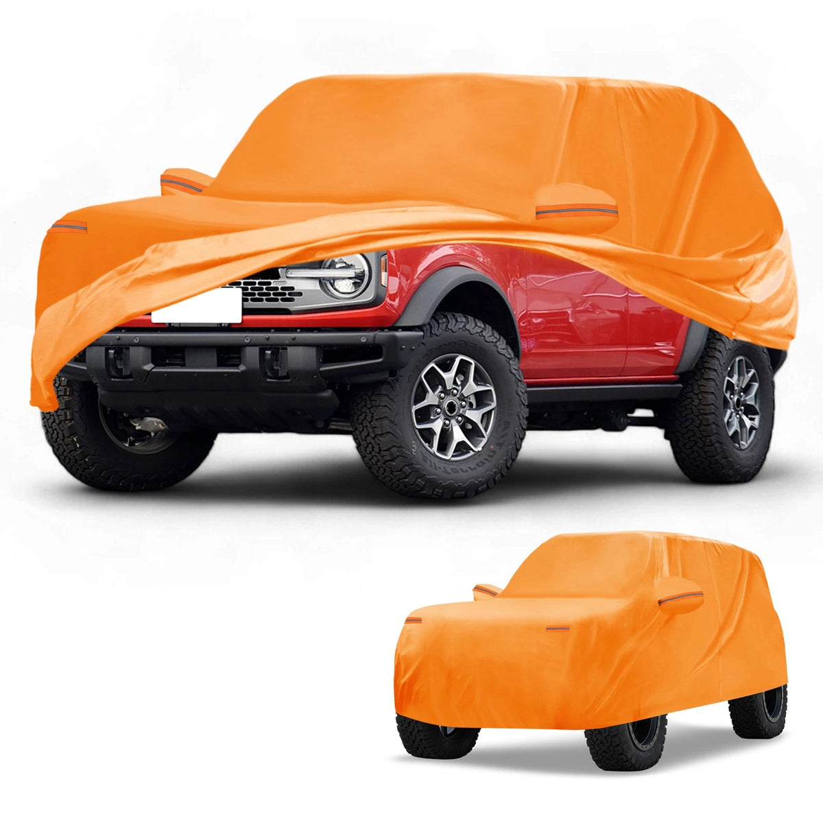 Waterproof All Weather Car Cover for Ford Bronco 4DR Orange (2021-2023)