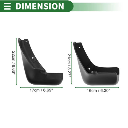 Mud Flaps Splash Guards 1 Set for Nissan LEAF (2011-2016)