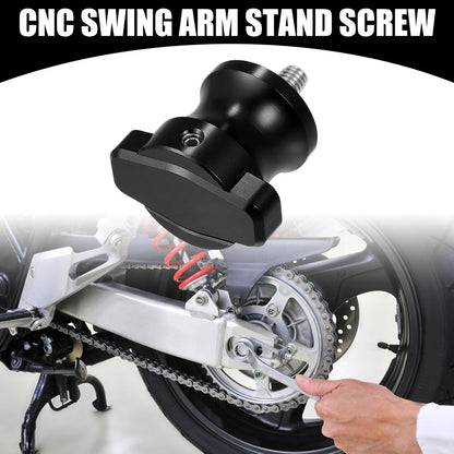 Swing Arm Stand Screw / 2 x 6mm Universal Motorcycle CNC Aluminum Alloy Black