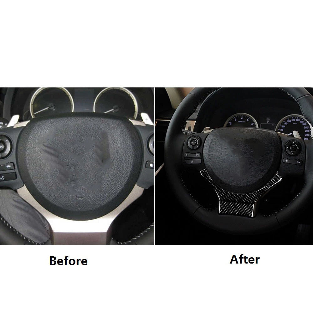 Carbon Fiber Steering Wheel Cover Trim for Lexus IS250 IS300 IS350 (2014-2018)