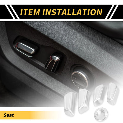 1 Set Seat Adjustment Button Cover Trim for Toyota Tundra (2022–2024)