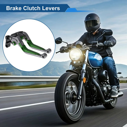Adjustable Brake Clutch Levers for Honda CBR600RR (2003-2019) - Titanium Green