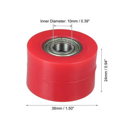 Pulley Wheel Tensioner 10mm for Motorcycle Red