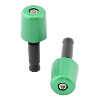 1.5" Green Handlebar Hand Grips & End Caps for Universal Motorcycle