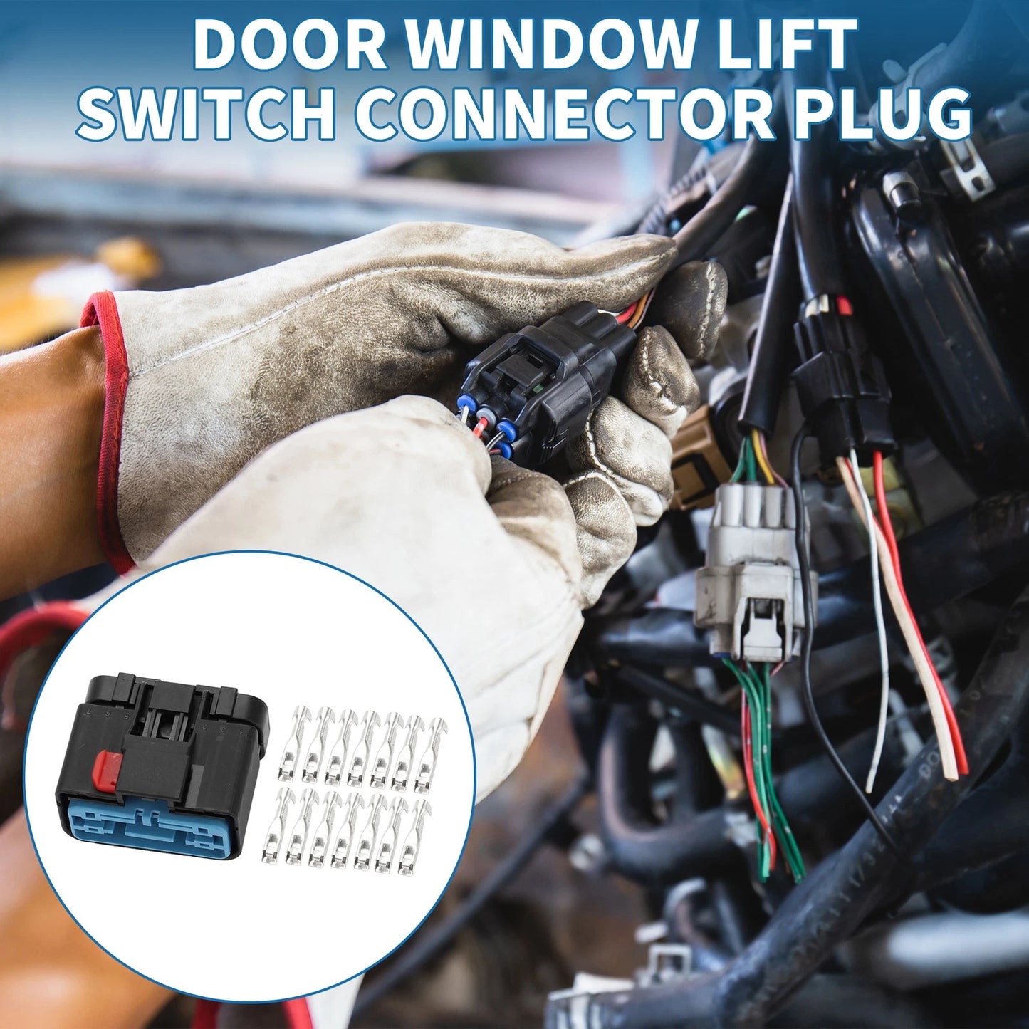 14 Pin Door Window Lift Switch Connector Plug for Jeep