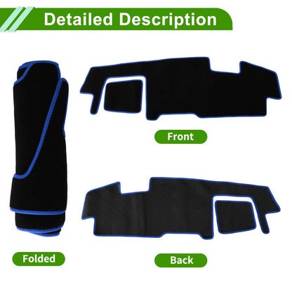 Dashboard Cover for Suzuki Spacia MK53S (2017-Current) Black Blue Polyester