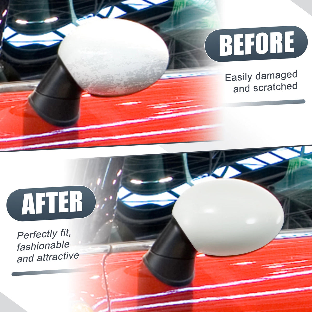 Left Side Mirror Cover Cap White for BMW Mini Clubman R55 R57 (2007-2014)