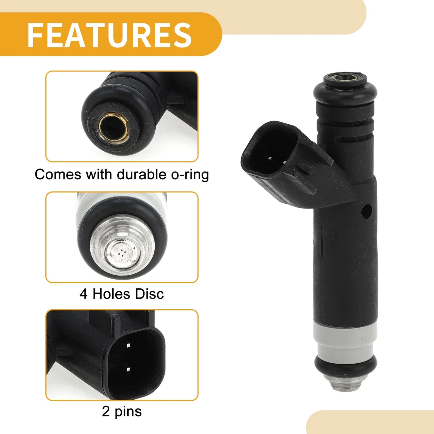 Fuel Injector for Ford F150 4.6L (2004-2008) - 1 x Black Injector