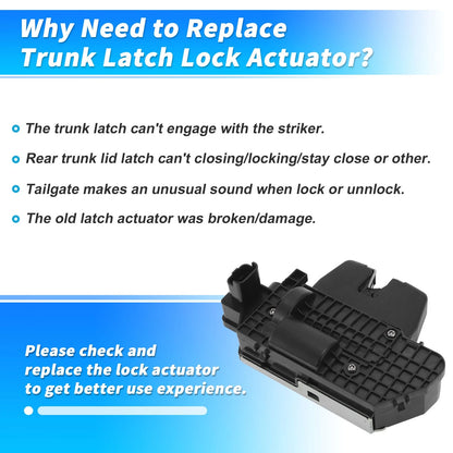 Rear Trunk Latch Lock Actuator for Peugeot 208 (2012-2019)