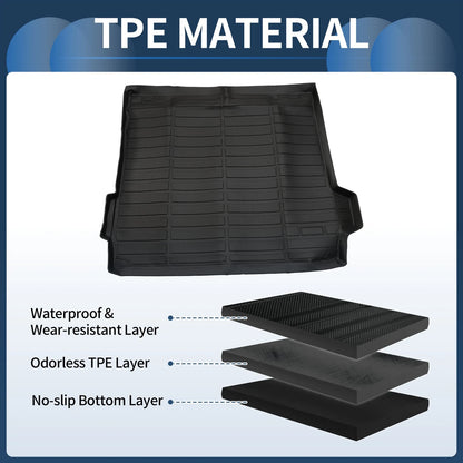 Trunk Mat for BMW X5 5 Seater TPE Cargo Liner Replacement Black (2019-2024)