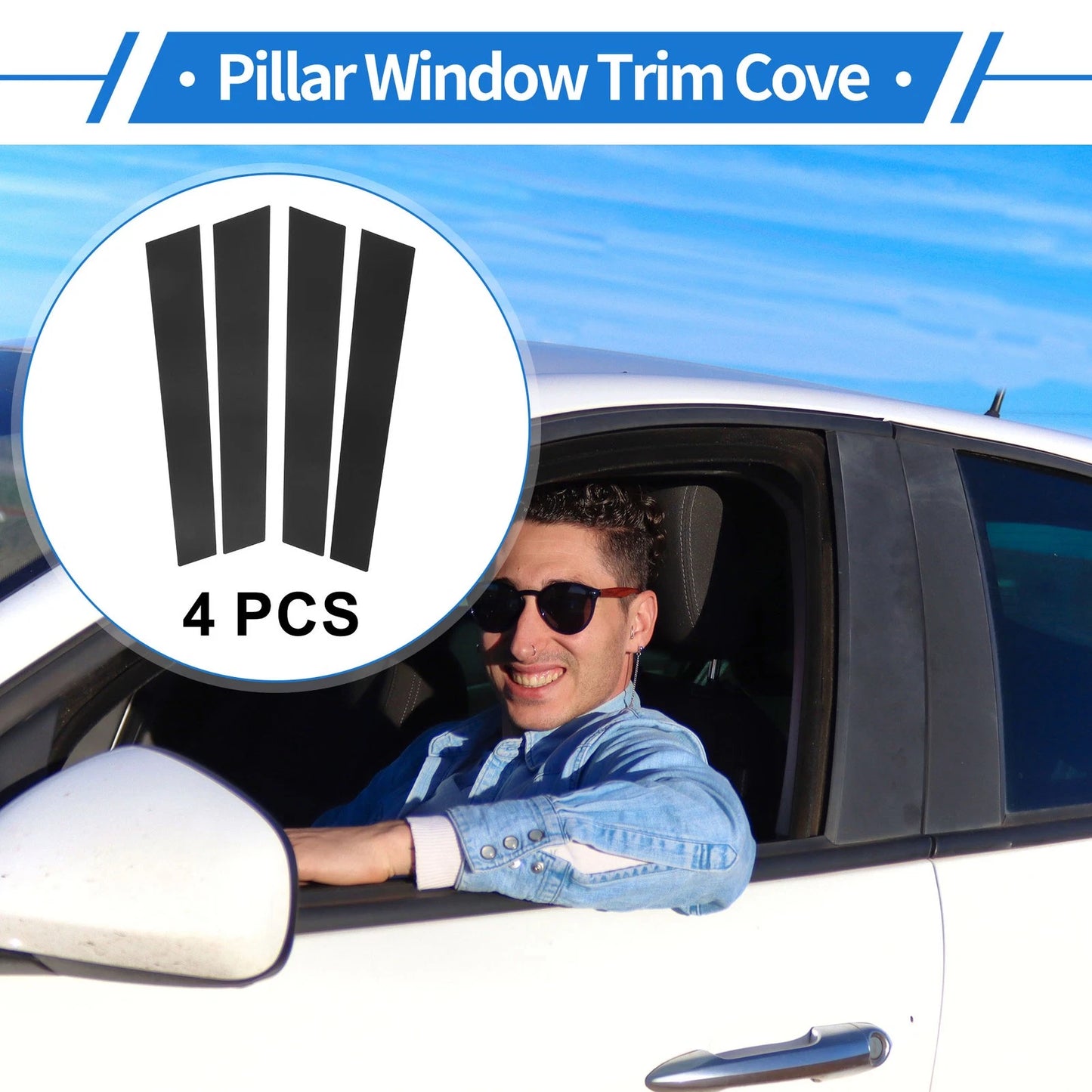 4 x Door Pillar Window Trim Porsche Panamera (2009-2016)