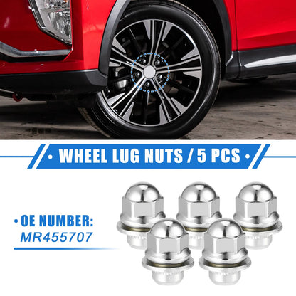 5 x M12x1.5 Wheel Lug Nuts for Mitsubishi Endeavor, Outlander, RVR