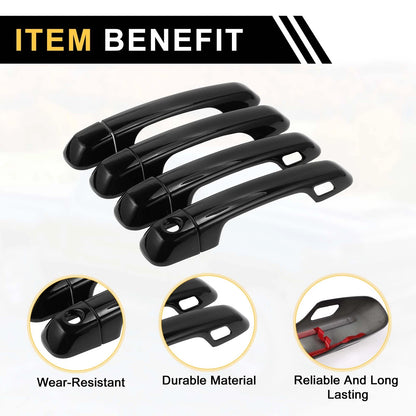 4pcs Exterior Door Handle Covers for Toyota 4Runner (2010-2019) Black