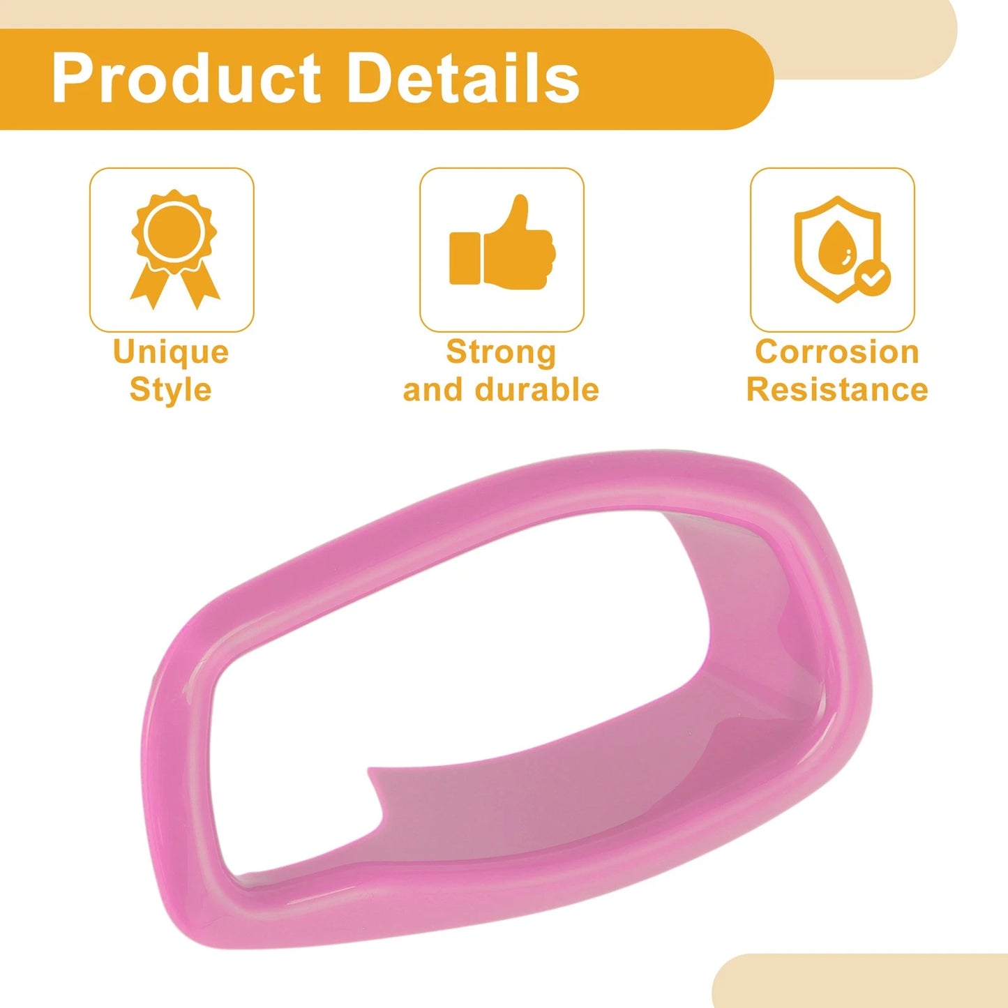 Interior Door Handle Bowl Cover Trim for Jeep Renegade (2015-2023) - 4 x Pink ABS