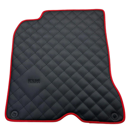 Leather Floor Mats for Ferrari California T (2015-2018) - AutoWin Brand Red Trim