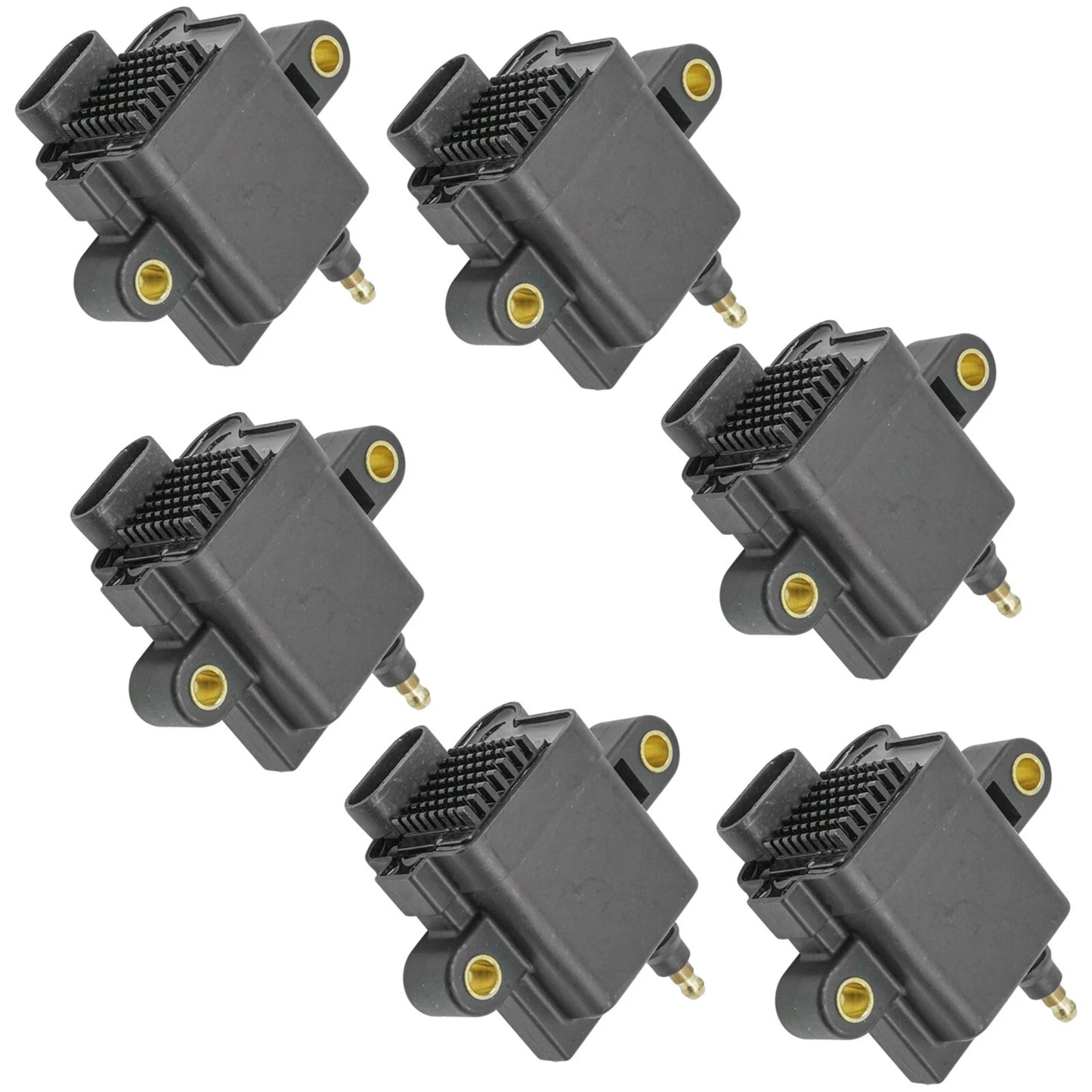 6-Pack Ignition Coils for Mercury Outboard 200/225/250/300 HP DFI Sport