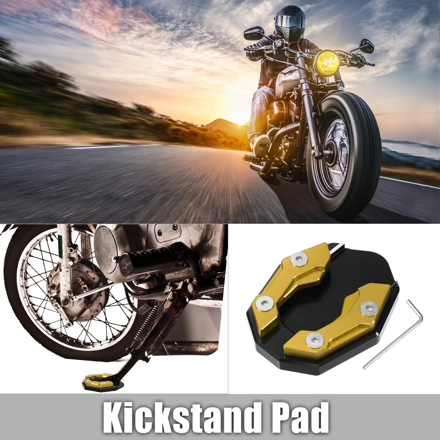 Aluminum Alloy Motorcycle Kickstand Plate Pad for Honda Adv