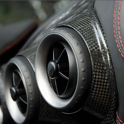 Real Carbon Fiber Central AC Vent Outlet Cover Replace For Ferrari F430 2005-09