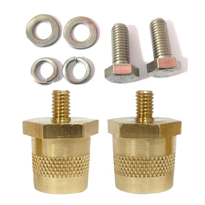 Brass M8 Battery Terminal Connector with Screws for Universal Fit