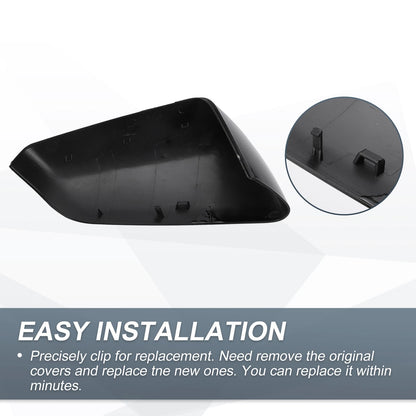 Left Side Mirror Cover Cap Gloss Black for Chevy Equinox GMC