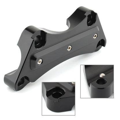 3-Hole Black 1" Handlebar Risers Top Clamp for Harley Touring (1997-2019)