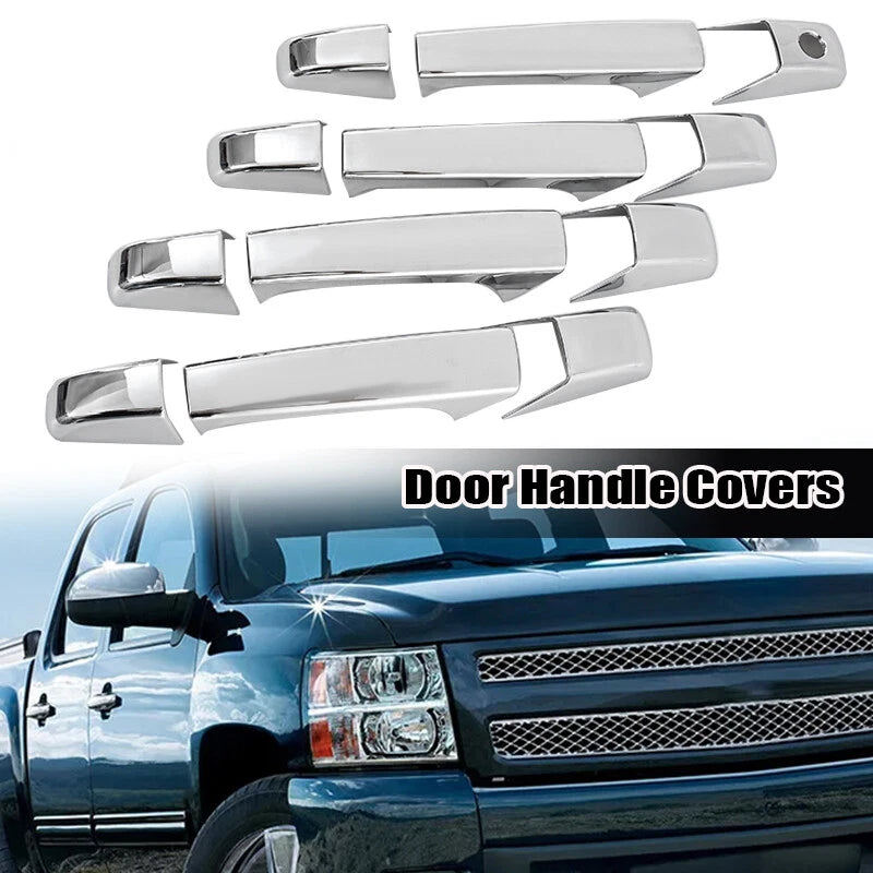 Chrome Door Handle Covers for Chevrolet Silverado 1500 2500 3500 (2007-2013)