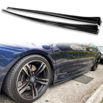 3 x Carbon Fiber Side Skirt Extensions for BMW 5 Series F10 (2010-2016)