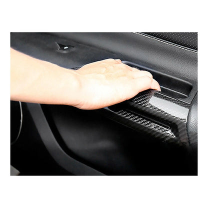 Carbon Fiber ABS Door Armrest Handle Trim for Ford Mustang (2015-2021)
