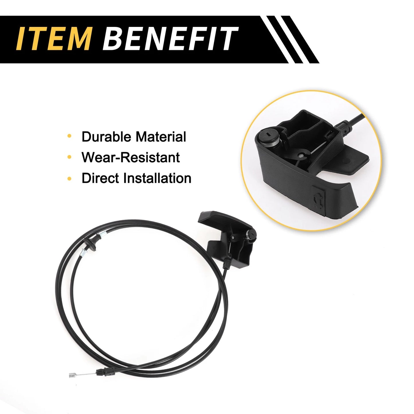 2x Hood Latch Release Cable for GMC Sierra 1500/2500 HD (2007-2014)
