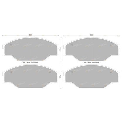 Brembo Front Disc Brake Pad Set for Toyota Dyna LH80R (1985–1988)