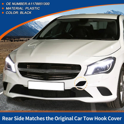 Front Bumper Tow Hook Cover for Mercedes-Benz CLA W117 (2014-2019) Black