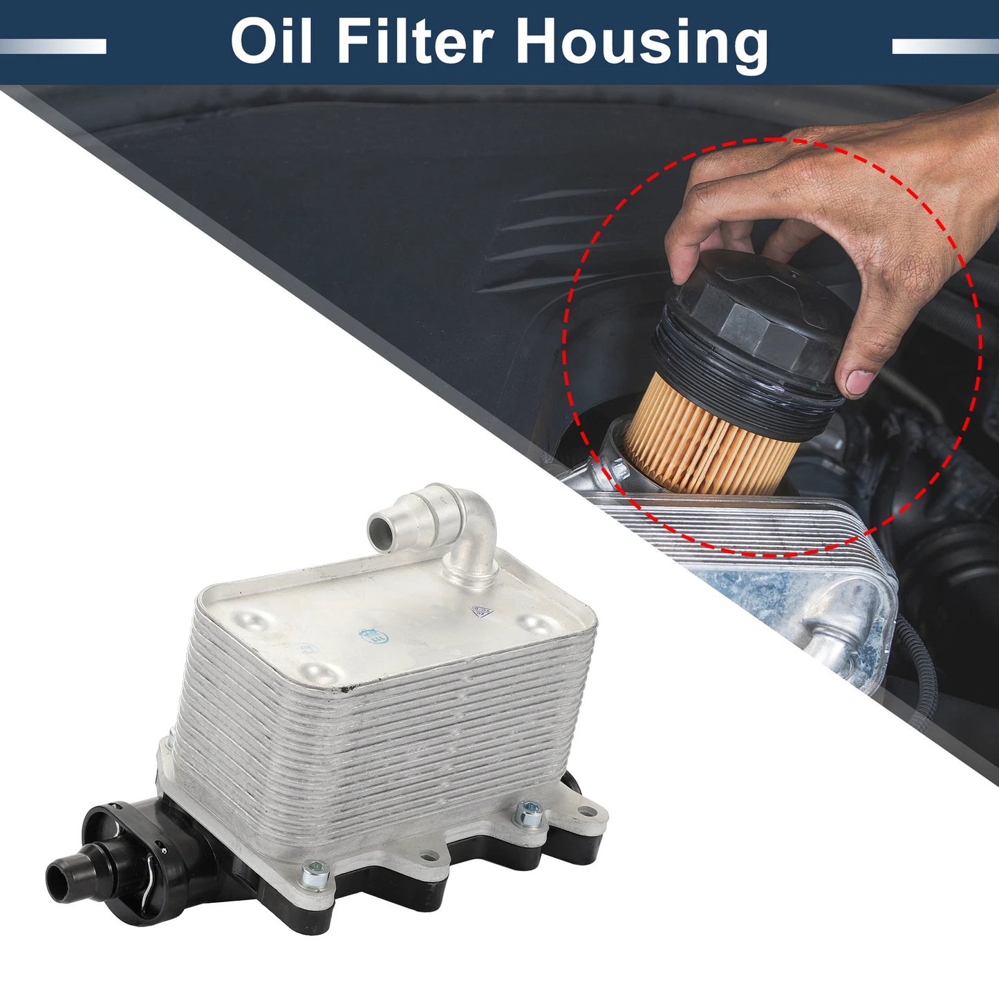 Engine Oil Cooler Filter Housing for BMW 5 6 7 Series (2011-2017)