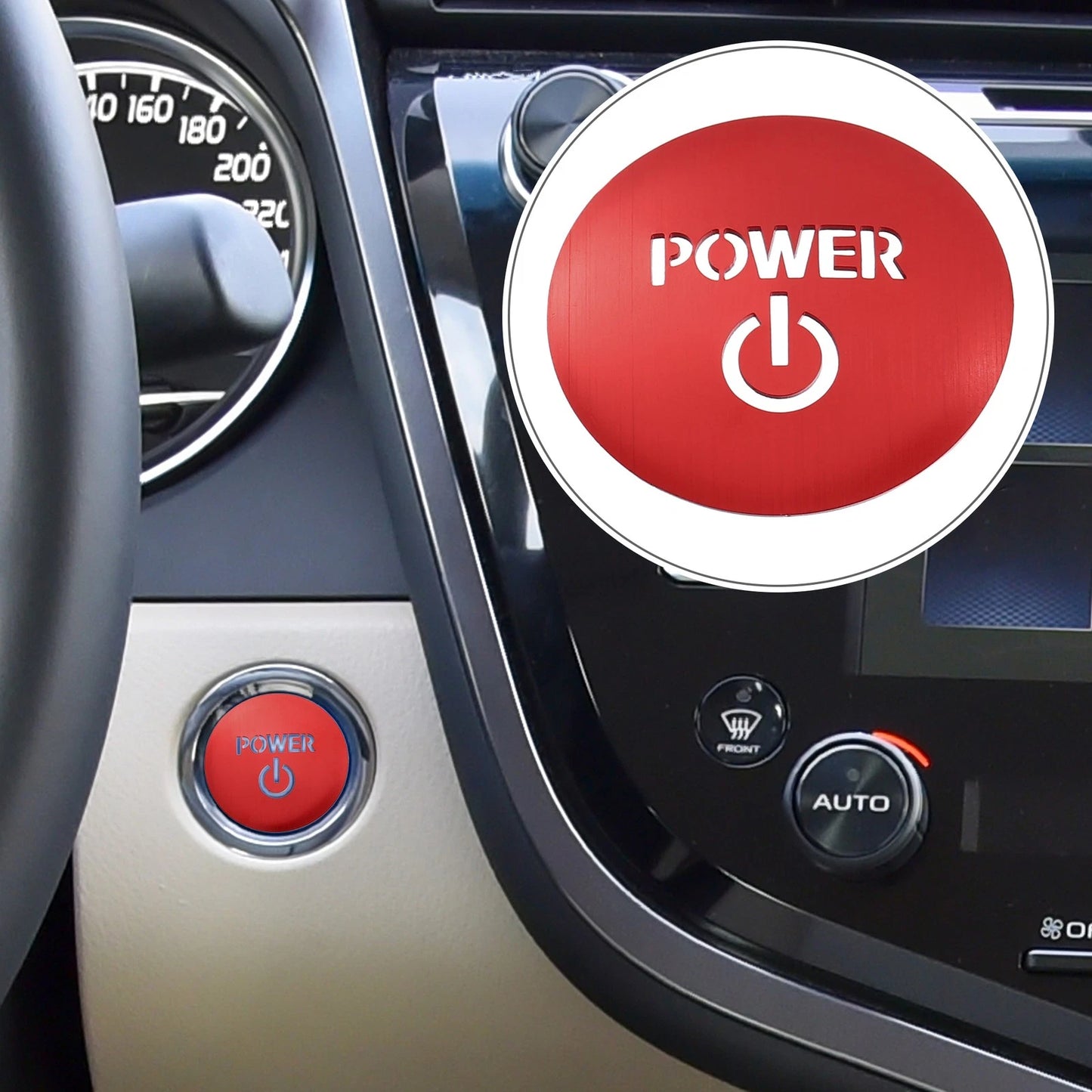 Engine Start Stop Button Cover for Toyota Crown Royal AWS21 (2012-2018) Red