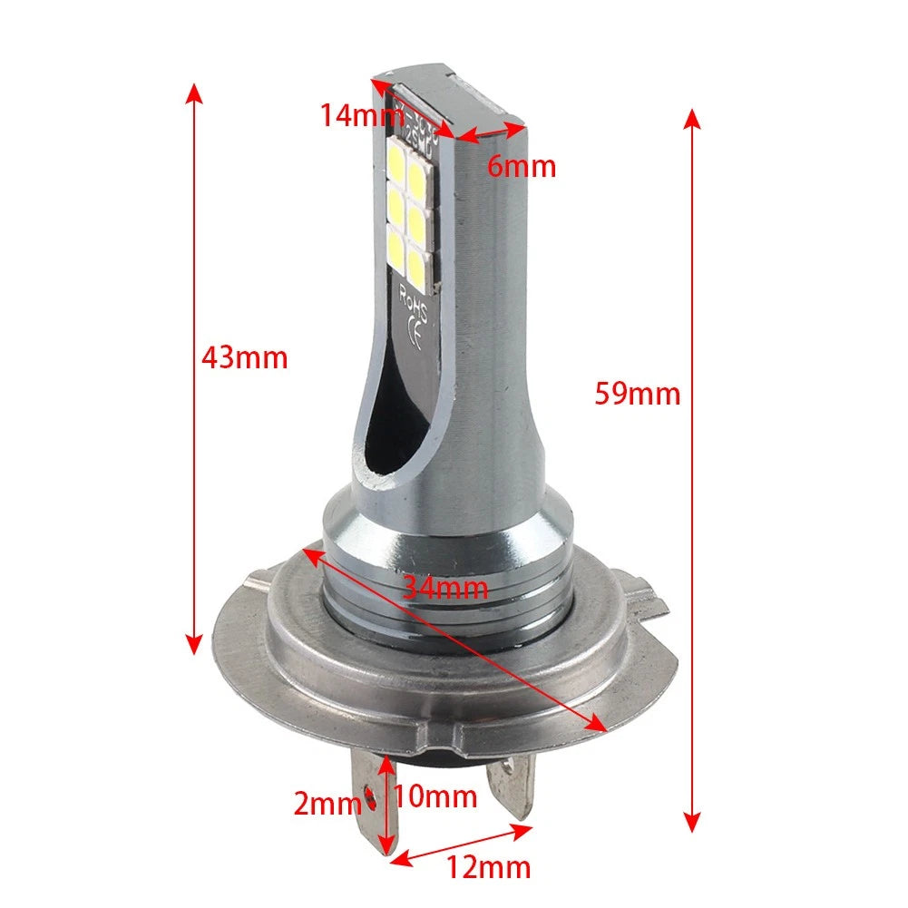 Super Bright H7 LED Headlight Bulbs for Car High Low Beam DRL