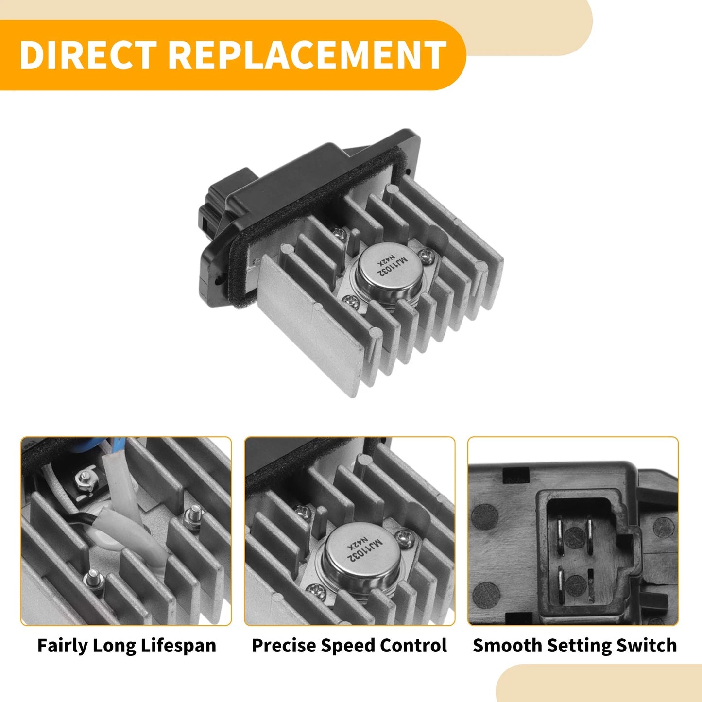 Blower Motor Resistor for Volvo S40 (2000-2004) 1Pc