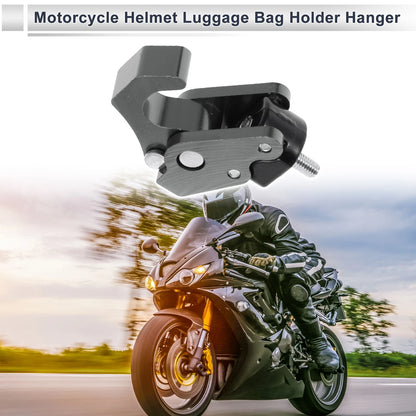 Square Aluminum Alloy Motorcycle Hanging Hook 1 Set Purple 63mm Length