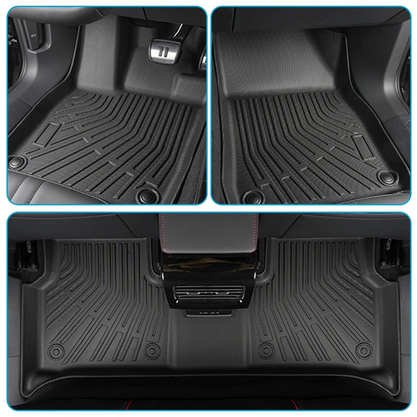 Anti-Scratch TPE Floor Mats for Ford Ranger 2022-On Dual Cab