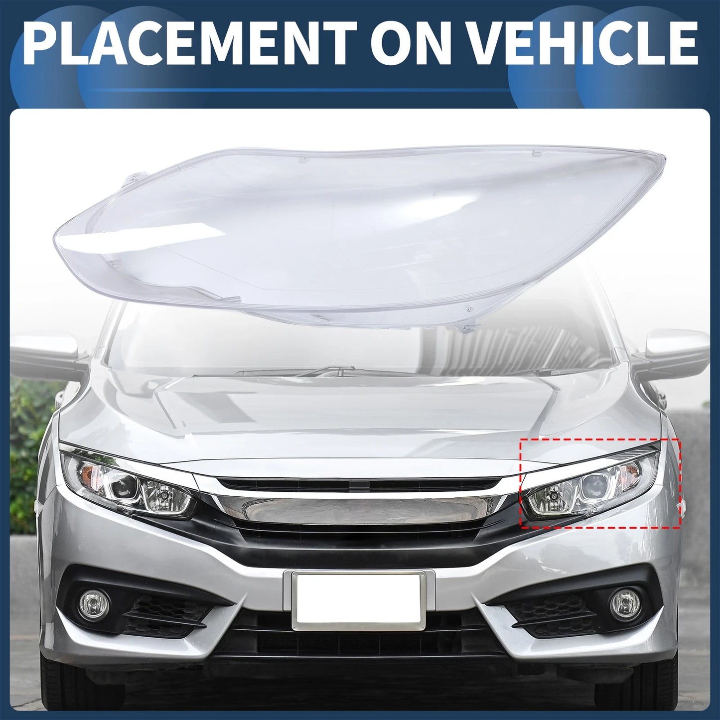 Car Front Left Headlight Lens Cover for Ford Focus (2012-2014)