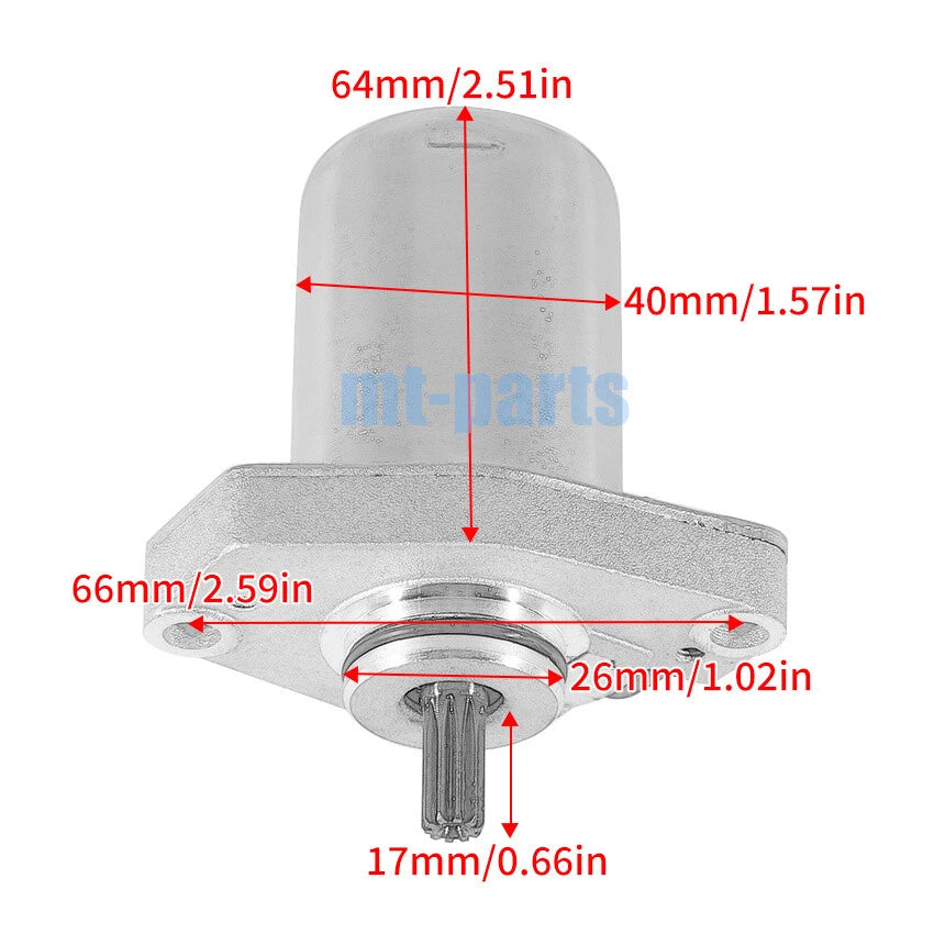 Starter Motor for E-Ton ATV Draco Tornado 50, RXL-50, Viper 50 (2000-2005)