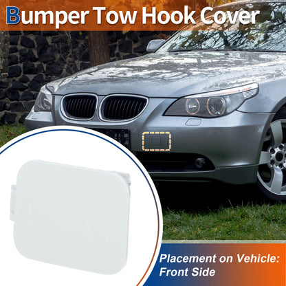Front Car Bumper Tow Hook Cover for BMW 528i 535i 550i (2011-2016) White