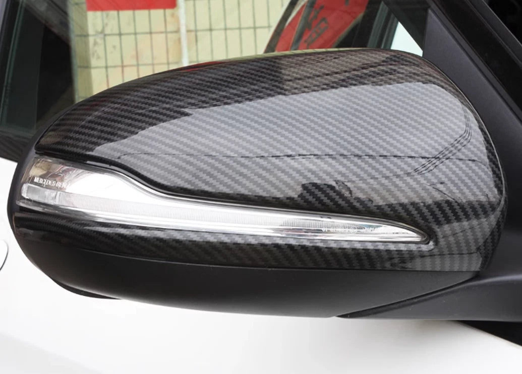 Rearview Mirror Lid Carbon Fiber Cover Trim for Mercedes-Benz GLB (2020-2023)