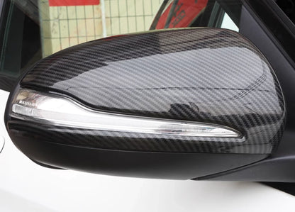 Rearview Mirror Lid Carbon Fiber Cover Trim for Mercedes-Benz GLB (2020-2023)